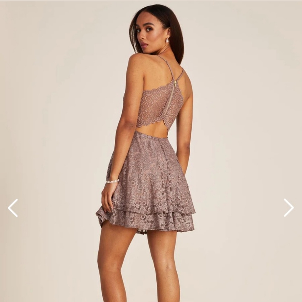 Le Chateau Lilac A-Line Fit and Flare Dress